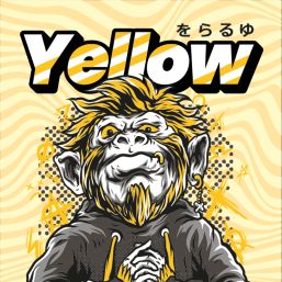 Monkeys Yellow Pfeifentabak 65g – Mango & Ice | Made in Germany