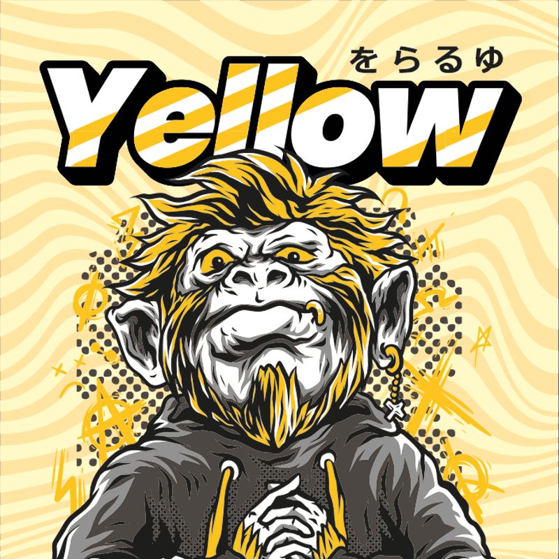 Monkeys Yellow Pfeifentabak 65g – Mango & Ice | Made in Germany Monkeys Yellow Pfeifentabak 65g – Mango & Ice | Made in Germany